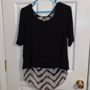 Black & White layered top